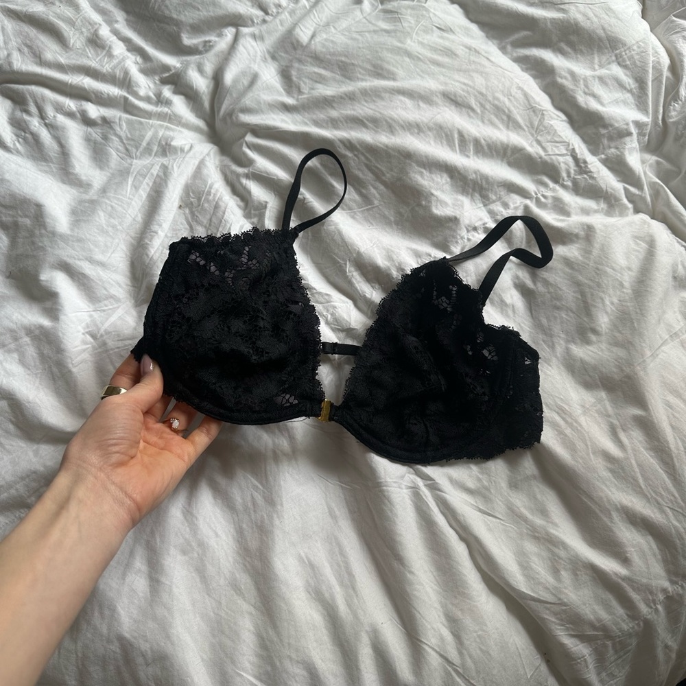free people black bralette